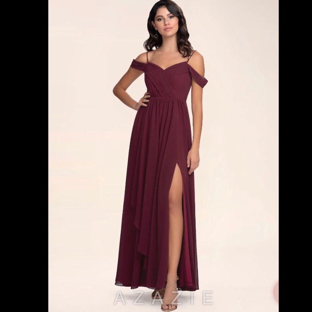 Azazie Cabernet bridesmaid dress 0X